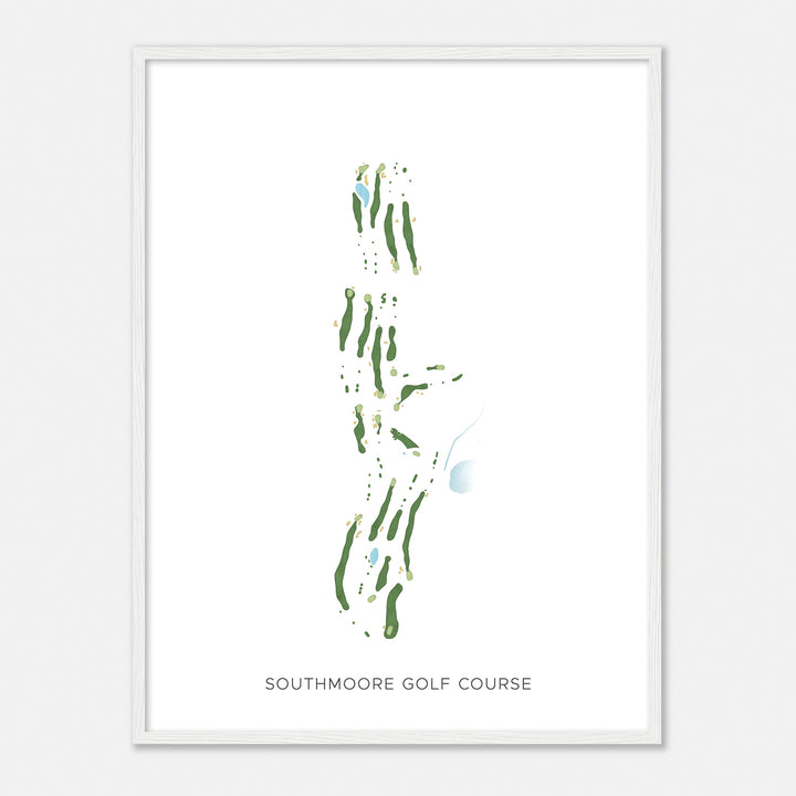 Print of Southmoore Golf Course Modern Map