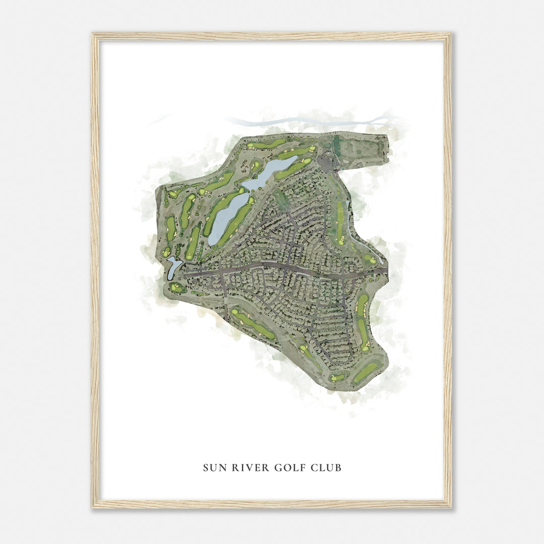 Print of Sun River Golf Club Classic Map