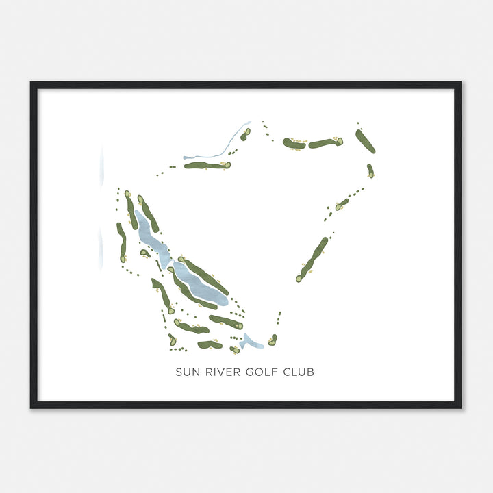 Print of Sun River Golf Club Modern Map