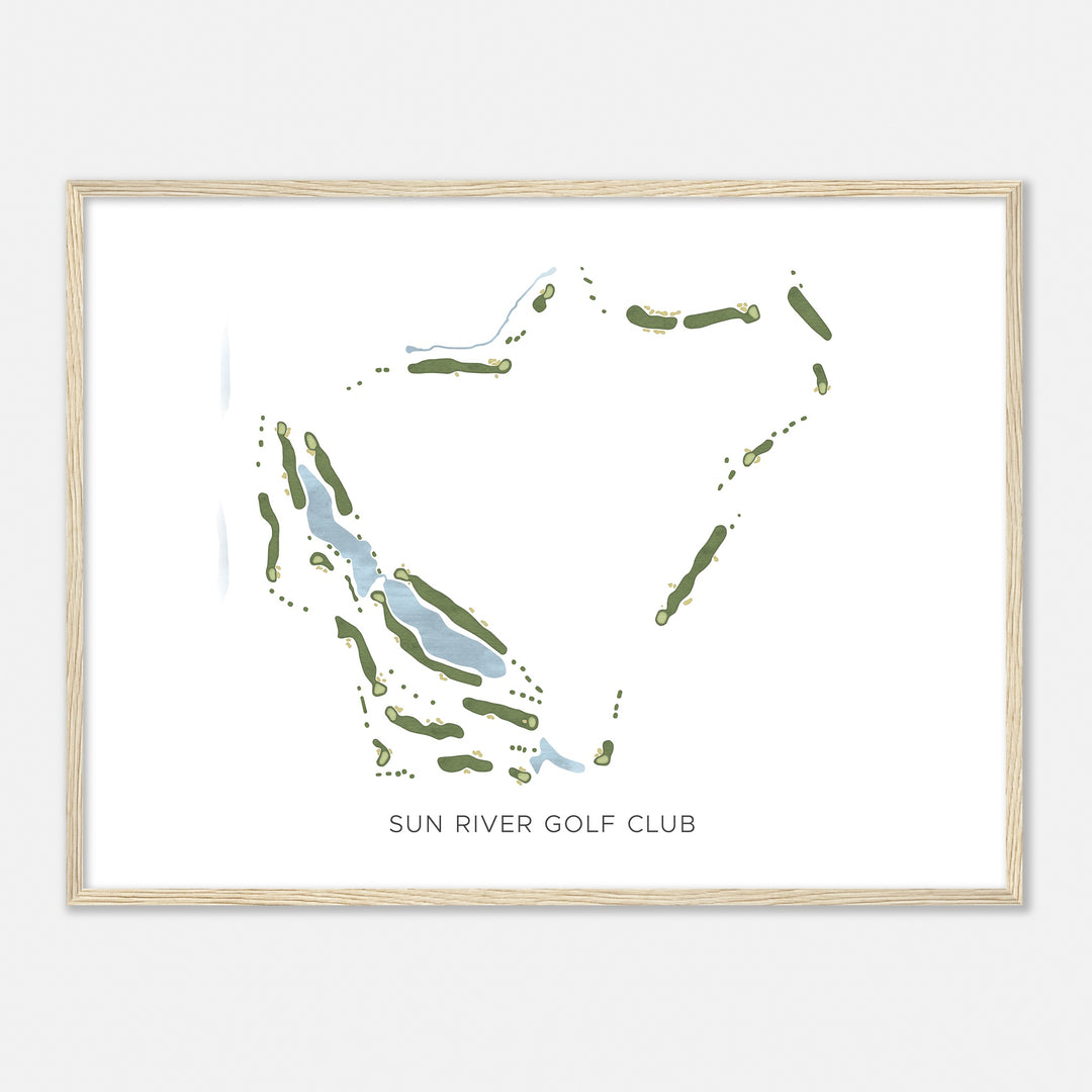 Print of Sun River Golf Club Modern Map