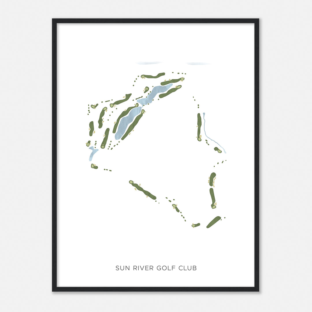 Print of Sun River Golf Club Modern Map