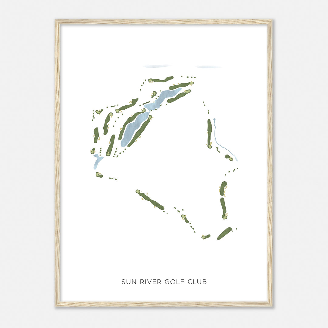 Print of Sun River Golf Club Modern Map