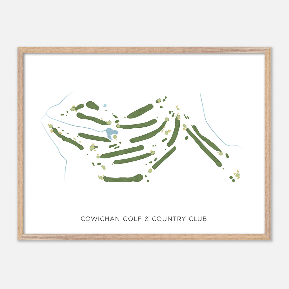 Print of Cowichan Golf & Country Club Modern Map