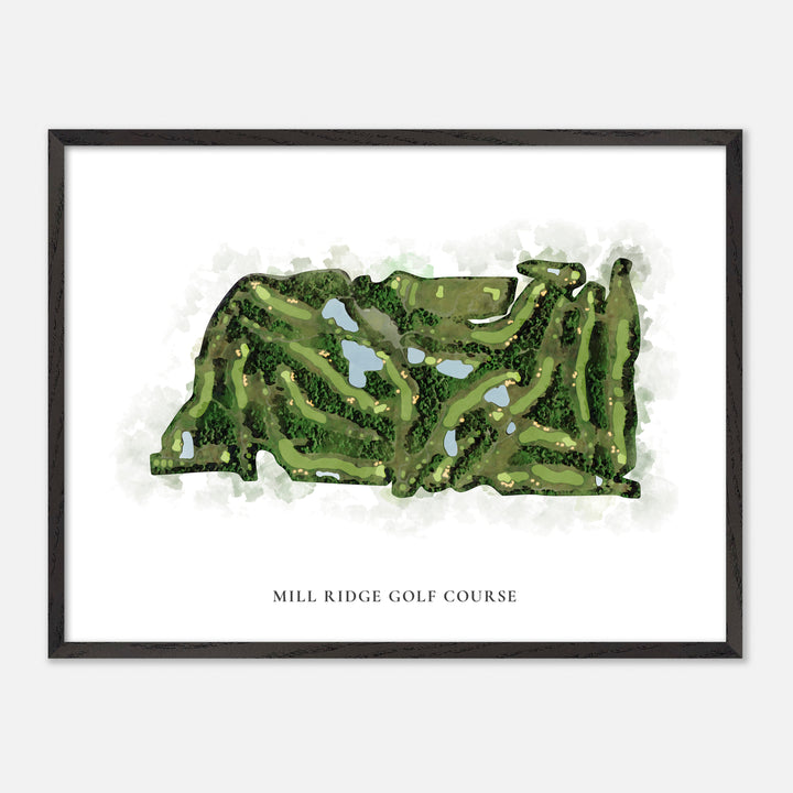Print of Mill Ridge Golf Course Classic Map