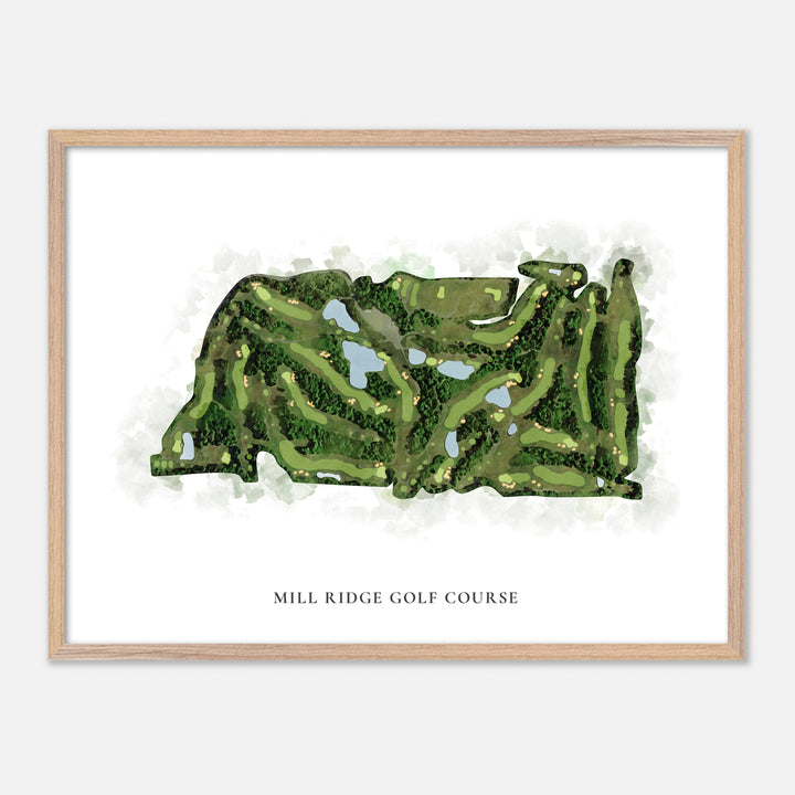 Print of Mill Ridge Golf Course Classic Map