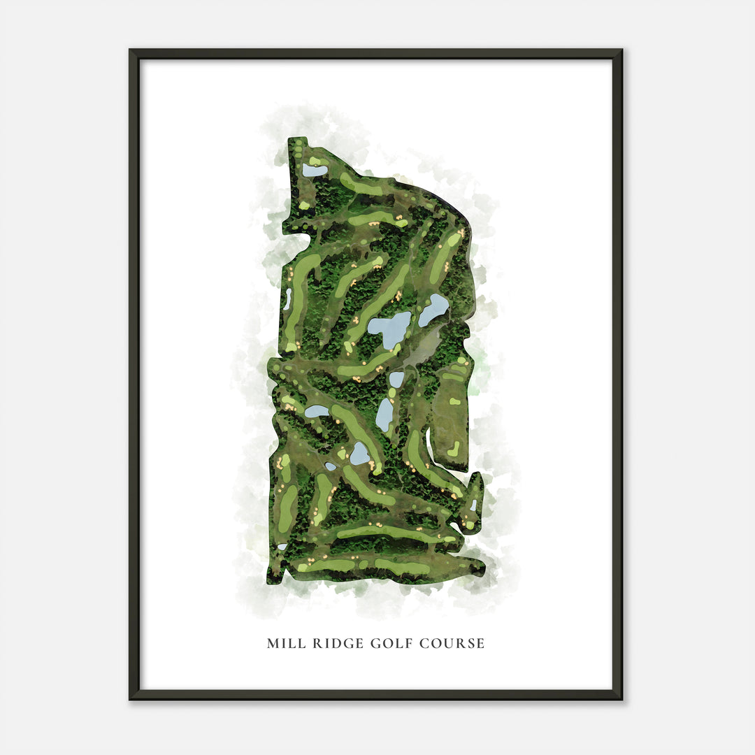 Print of Mill Ridge Golf Course Classic Map