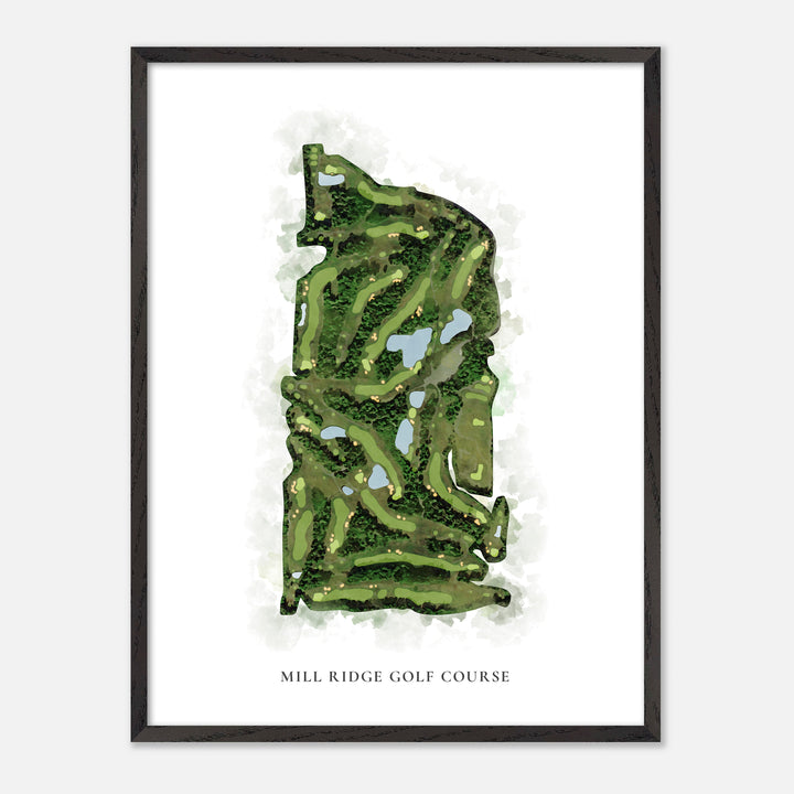 Print of Mill Ridge Golf Course Classic Map