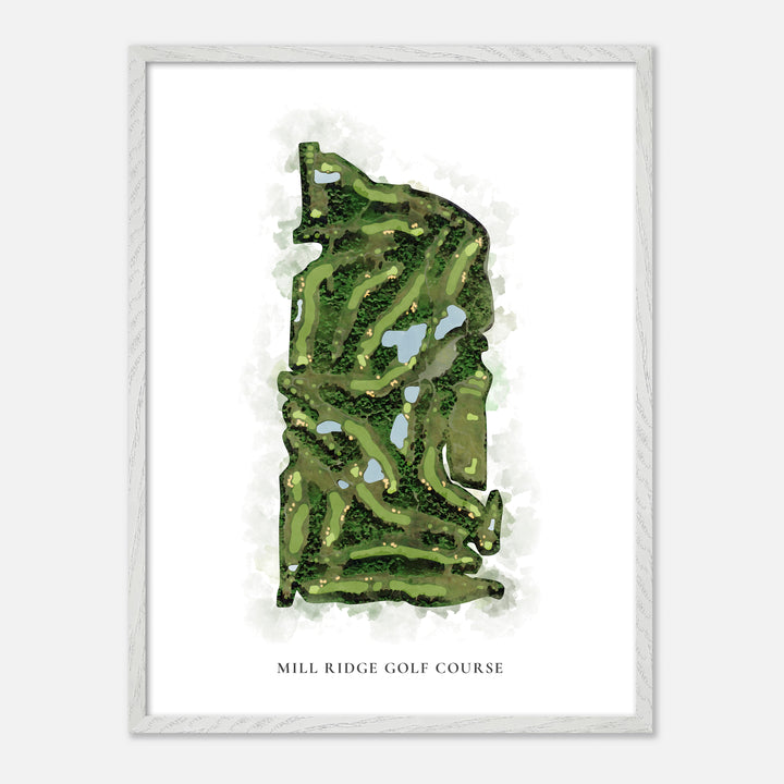 Print of Mill Ridge Golf Course Classic Map