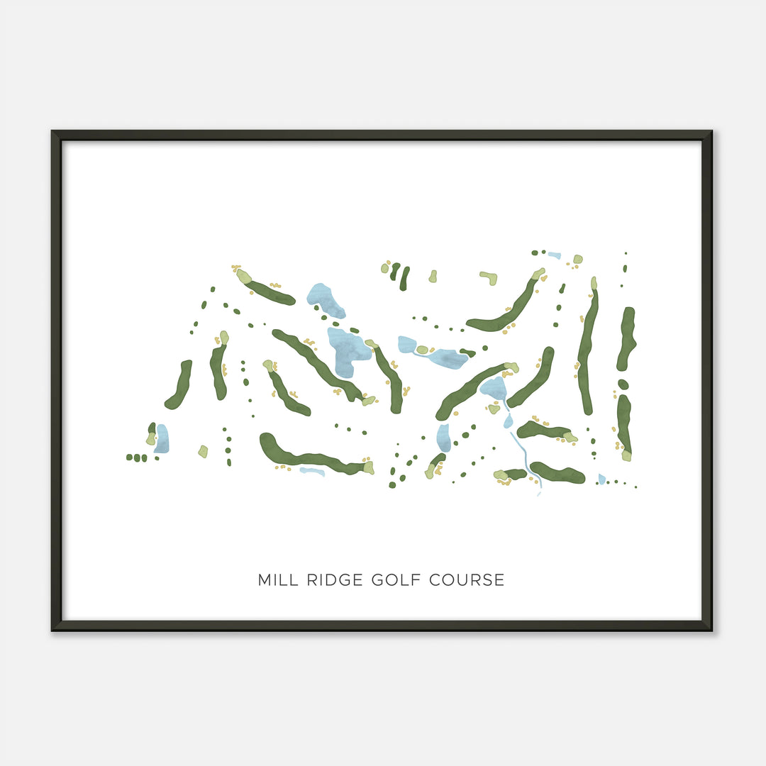 Print of Mill Ridge Golf Course Modern Map