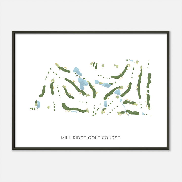 Print of Mill Ridge Golf Course Modern Map