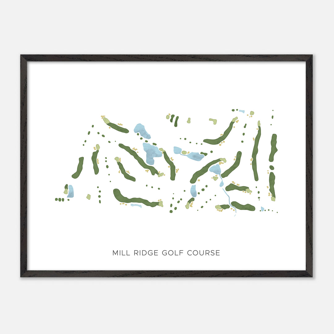 Print of Mill Ridge Golf Course Modern Map