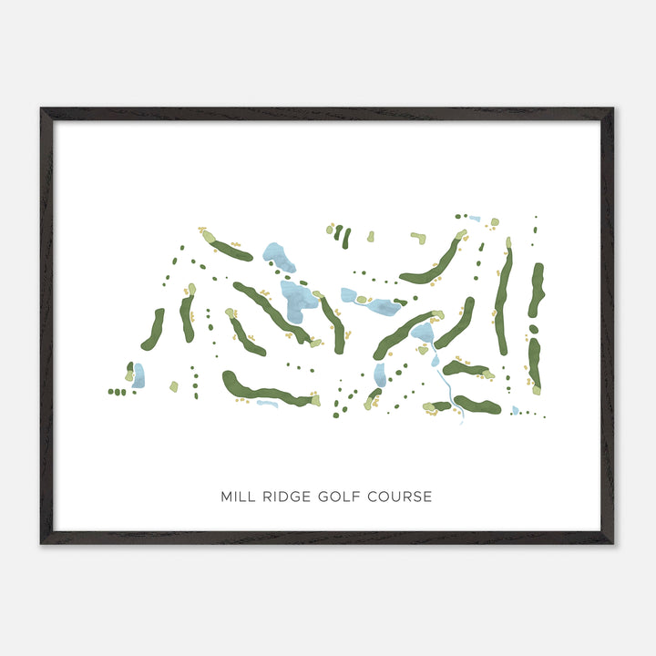 Print of Mill Ridge Golf Course Modern Map
