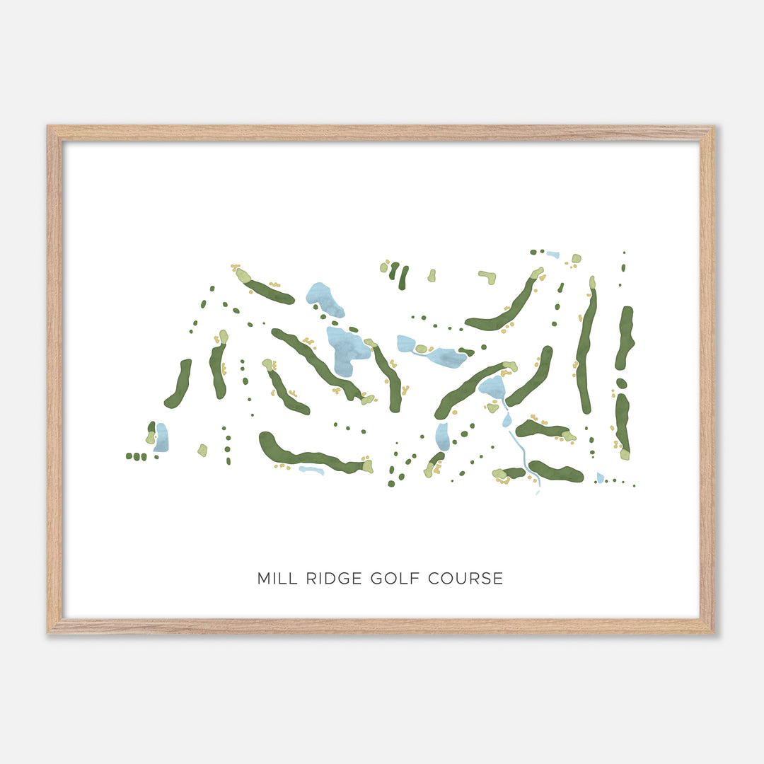 Print of Mill Ridge Golf Course Modern Map