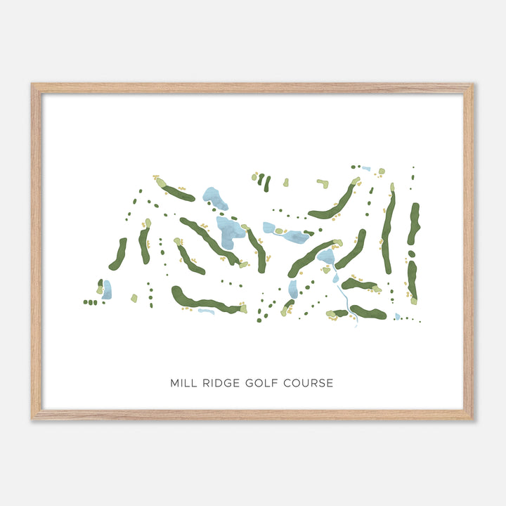 Print of Mill Ridge Golf Course Modern Map
