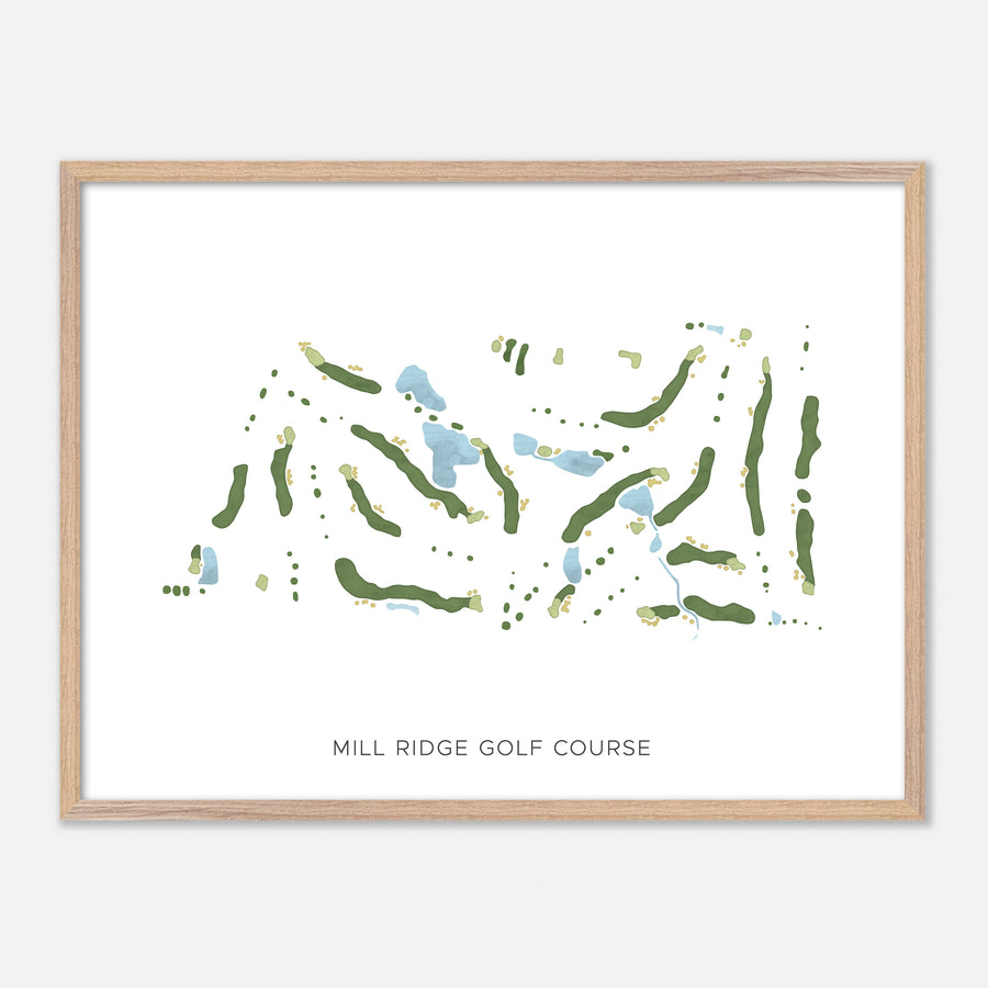 Print of Mill Ridge Golf Course Modern Map