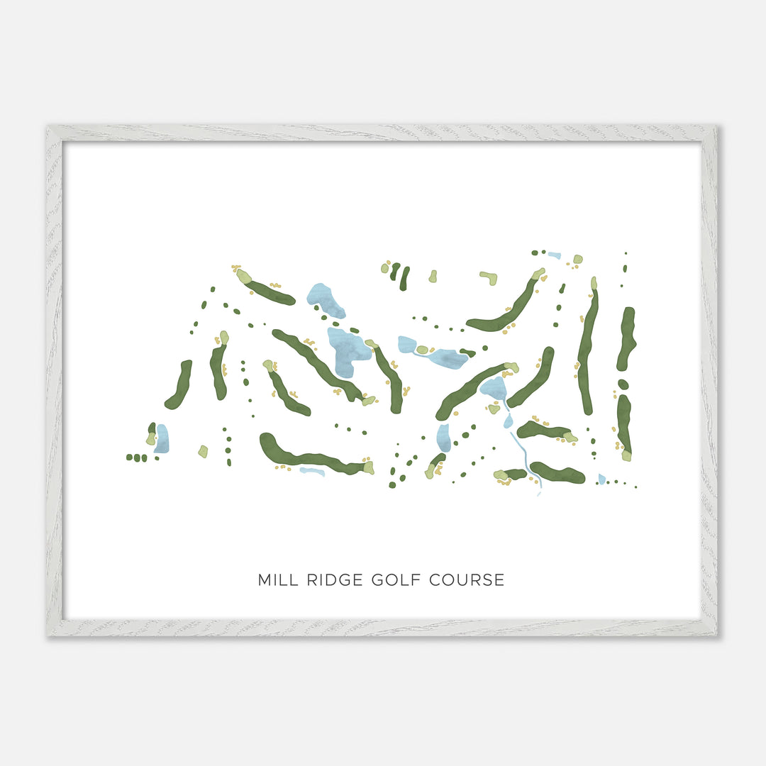 Print of Mill Ridge Golf Course Modern Map