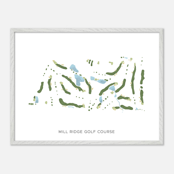 Print of Mill Ridge Golf Course Modern Map