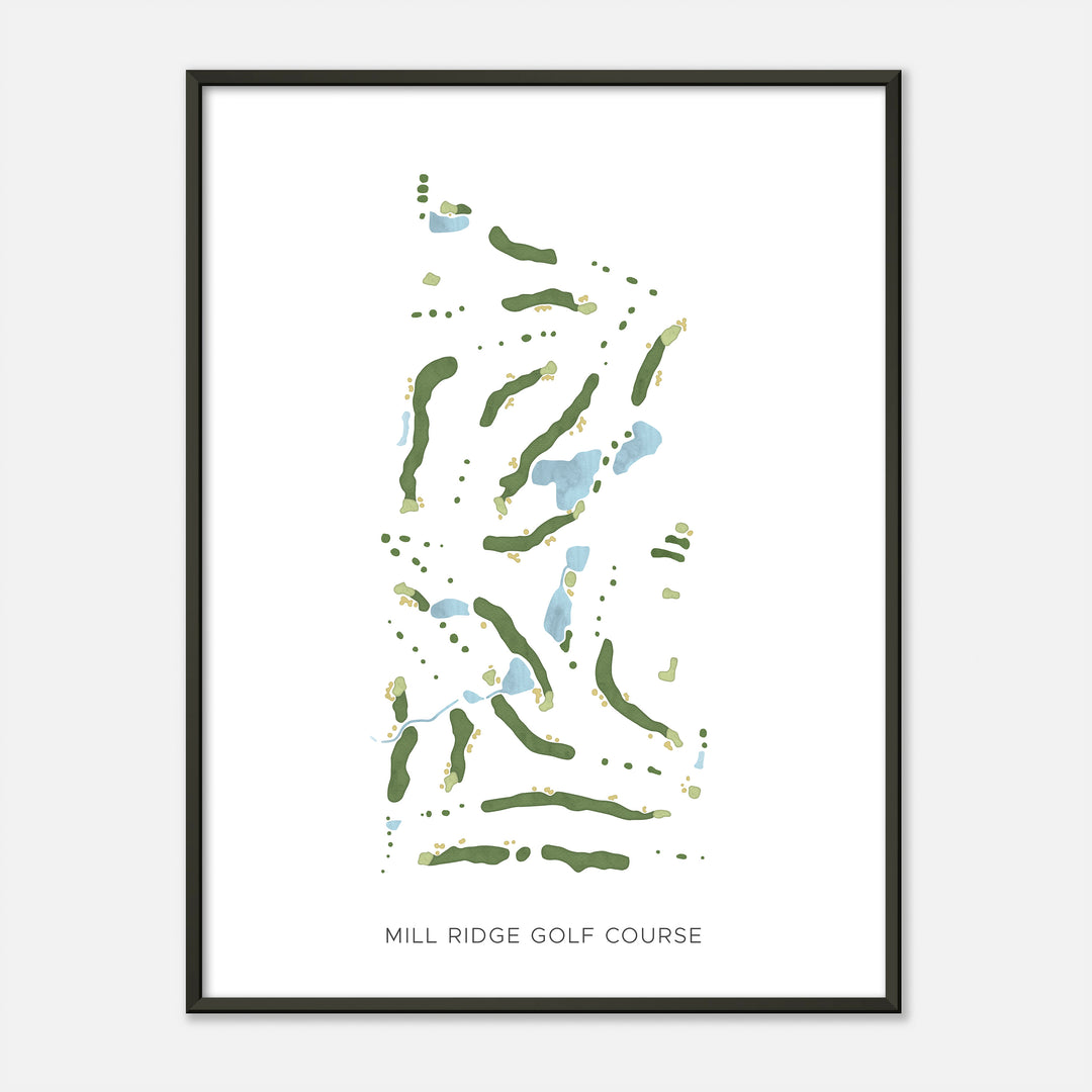 Print of Mill Ridge Golf Course Modern Map