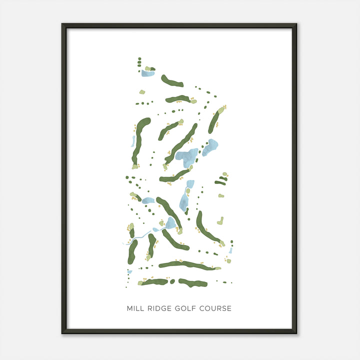 Print of Mill Ridge Golf Course Modern Map