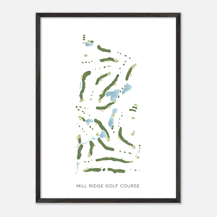 Print of Mill Ridge Golf Course Modern Map