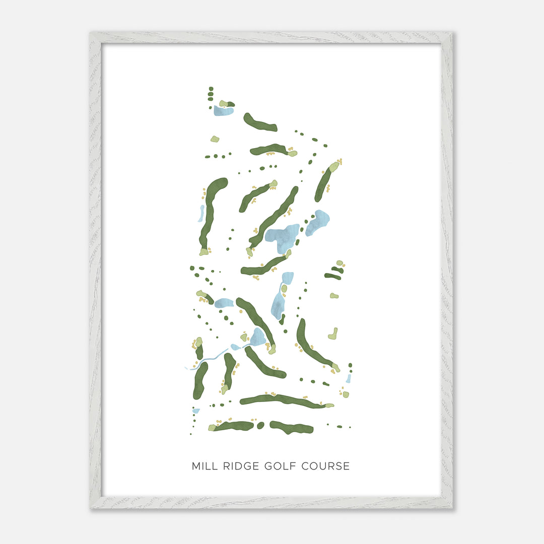 Print of Mill Ridge Golf Course Modern Map