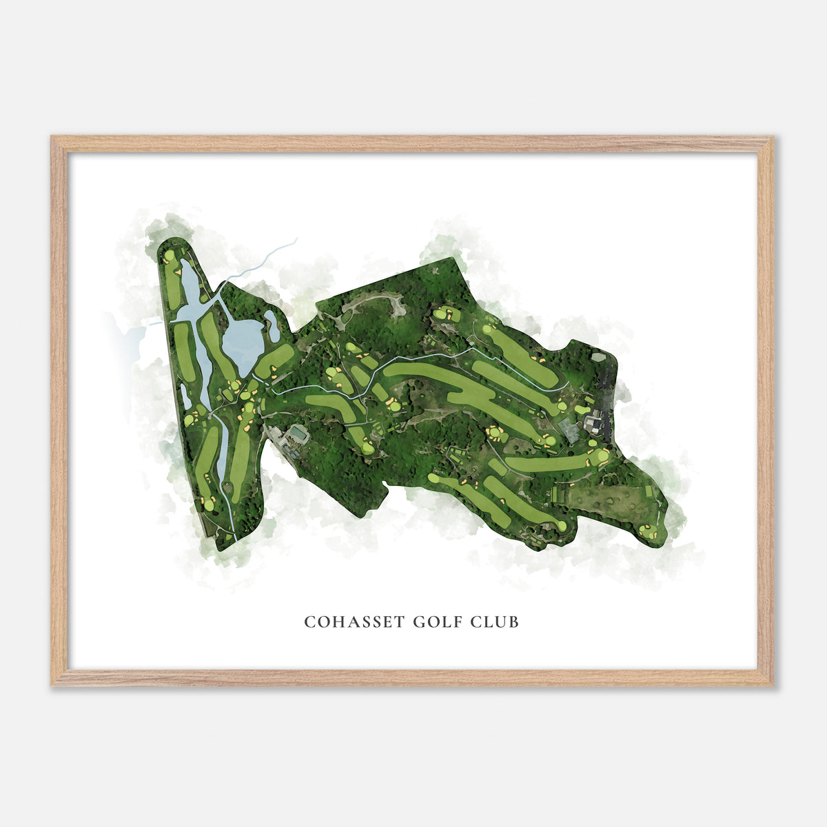 Print of Cohasset Golf Club Classic Map