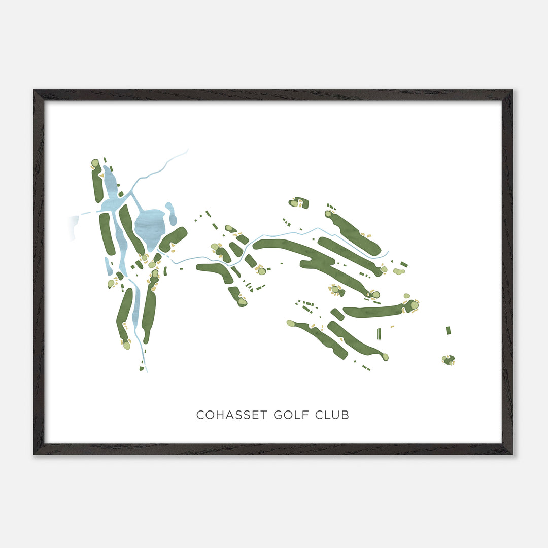 Print of Cohasset Golf Club Modern Map