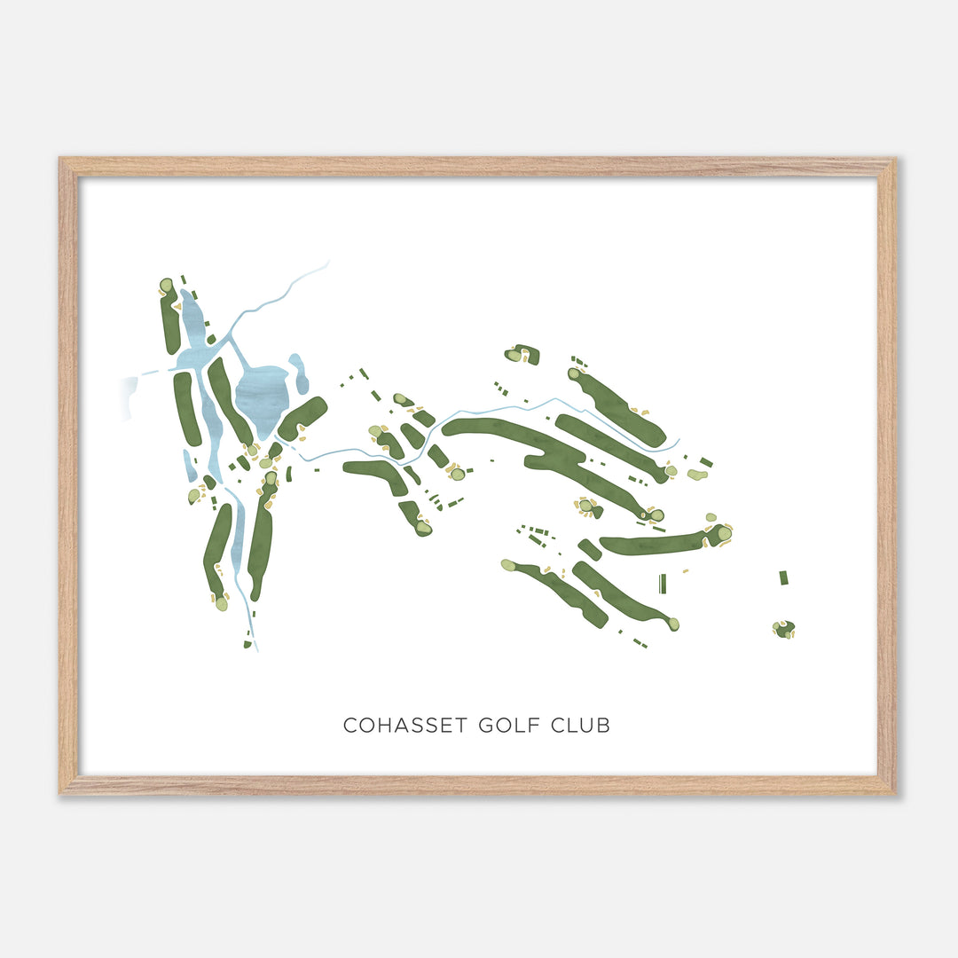 Print of Cohasset Golf Club Modern Map