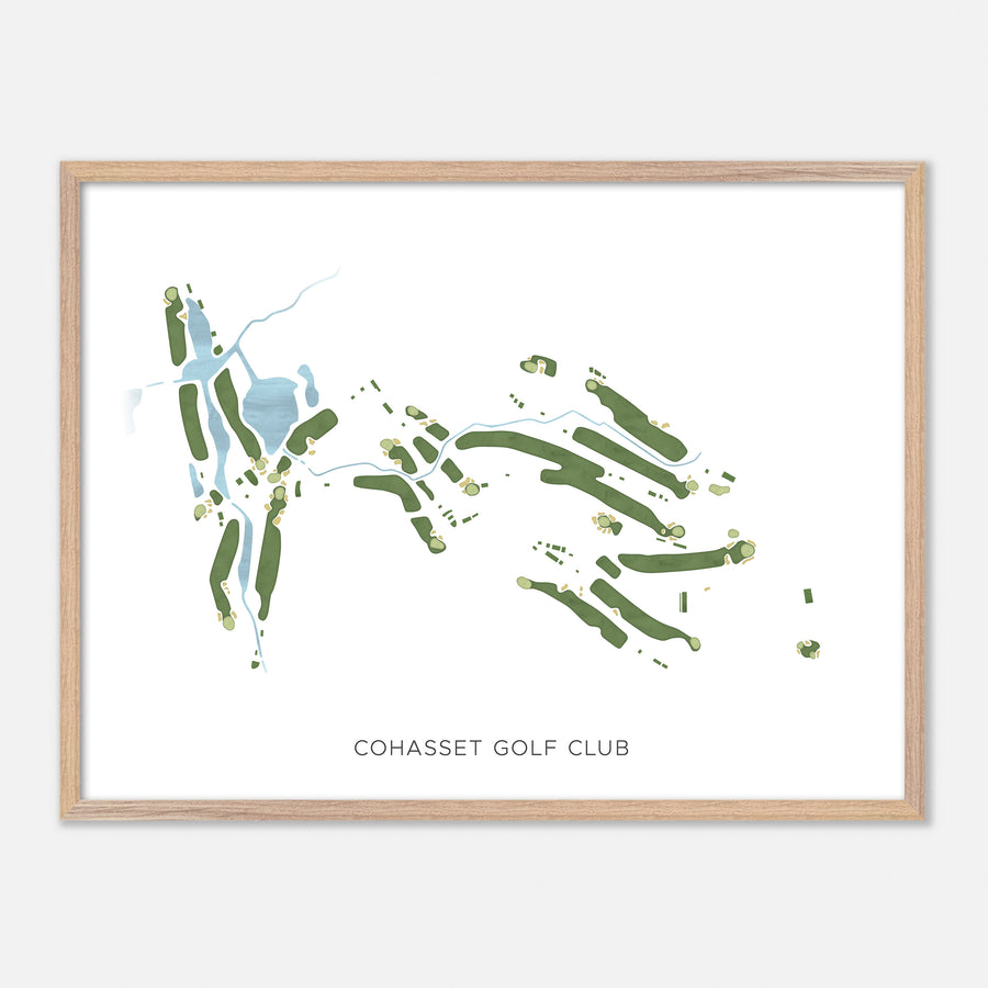 Print of Cohasset Golf Club Modern Map