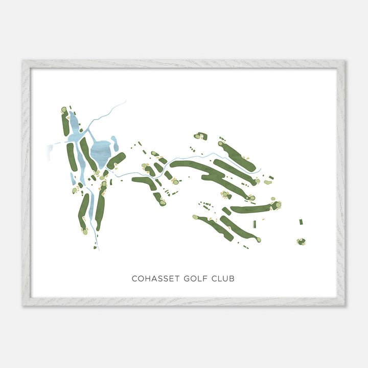 Print of Cohasset Golf Club Modern Map