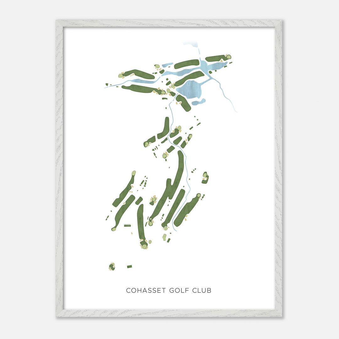 Print of Cohasset Golf Club Modern Map