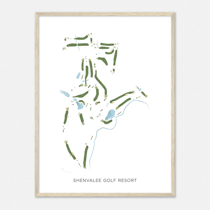 Print of Shenvalee Golf Resort Modern Map