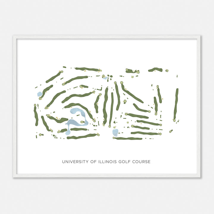 Print of University Of Illinois Golf Course Modern Map