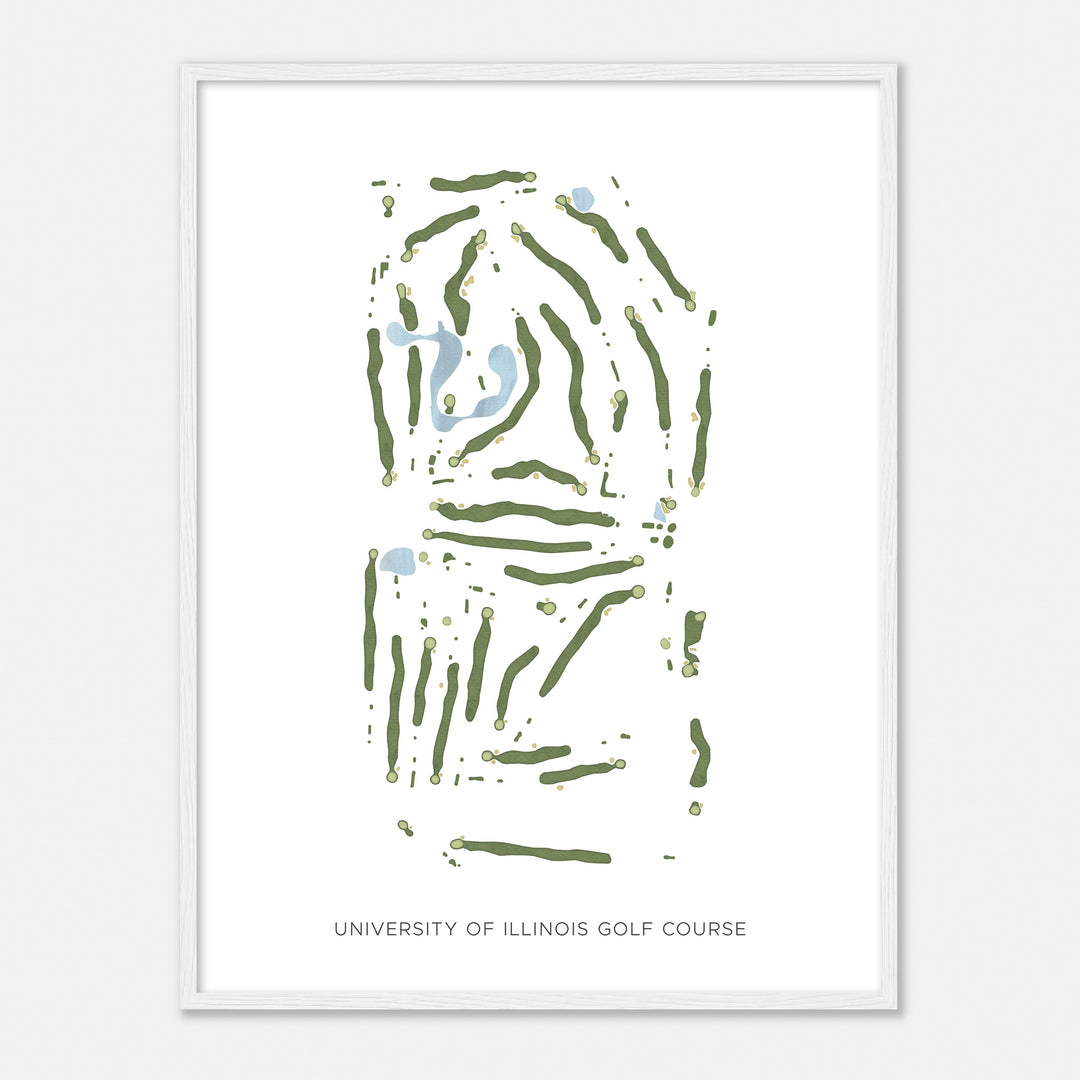 Print of University Of Illinois Golf Course Modern Map