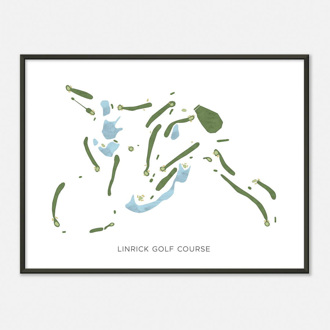 Print of Linrick Golf Course Modern Map