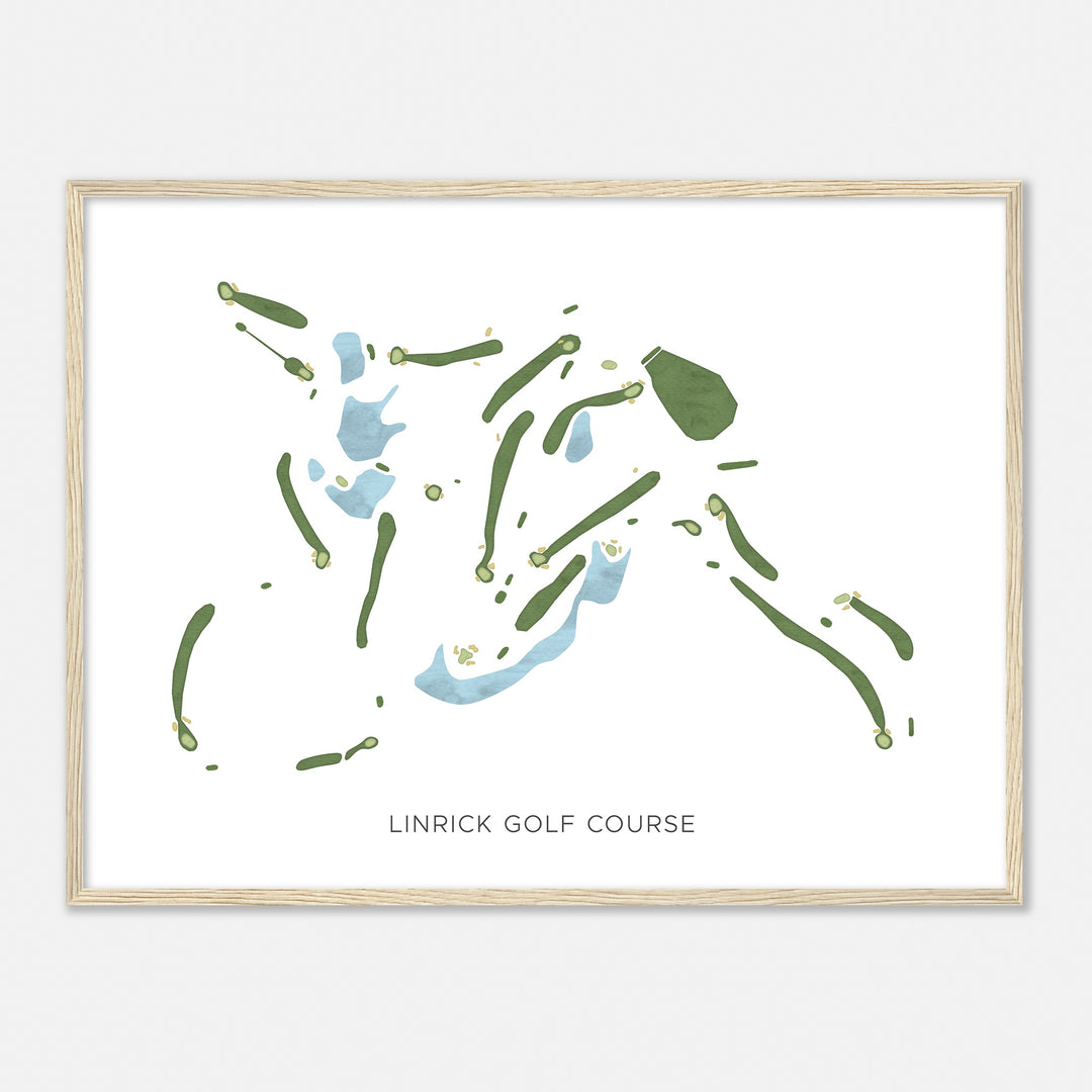 Print of Linrick Golf Course Modern Map