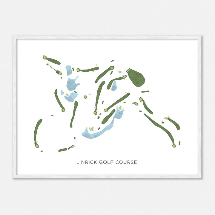 Print of Linrick Golf Course Modern Map