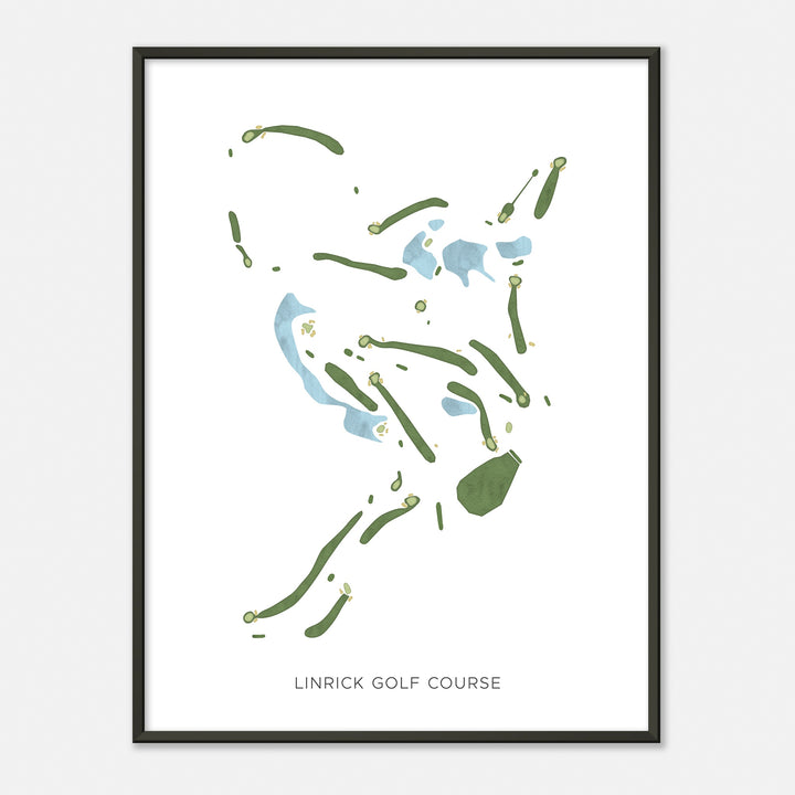 Print of Linrick Golf Course Modern Map