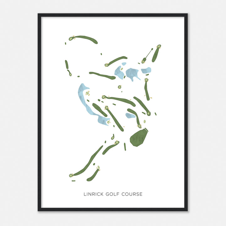 Print of Linrick Golf Course Modern Map