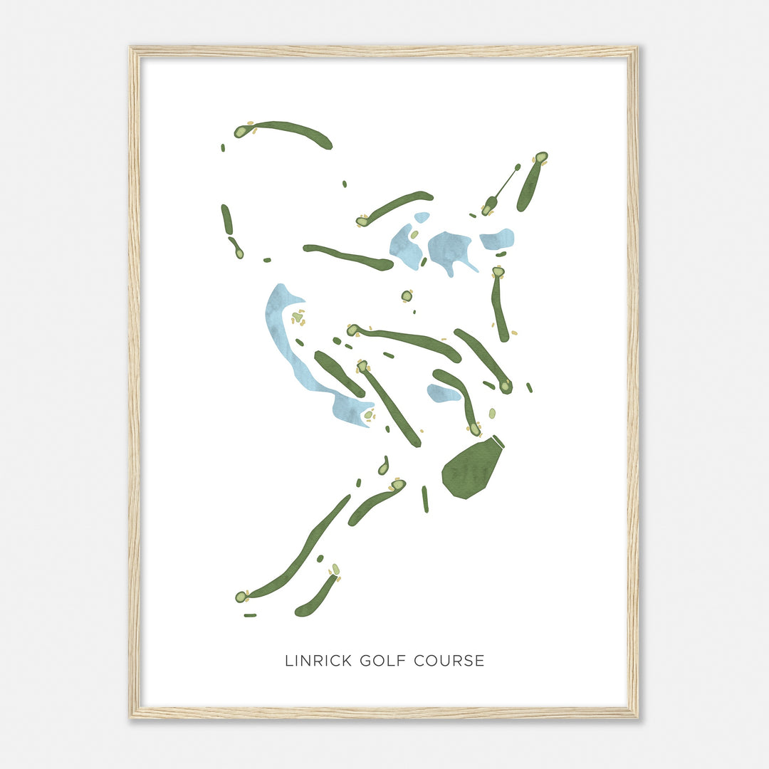 Print of Linrick Golf Course Modern Map