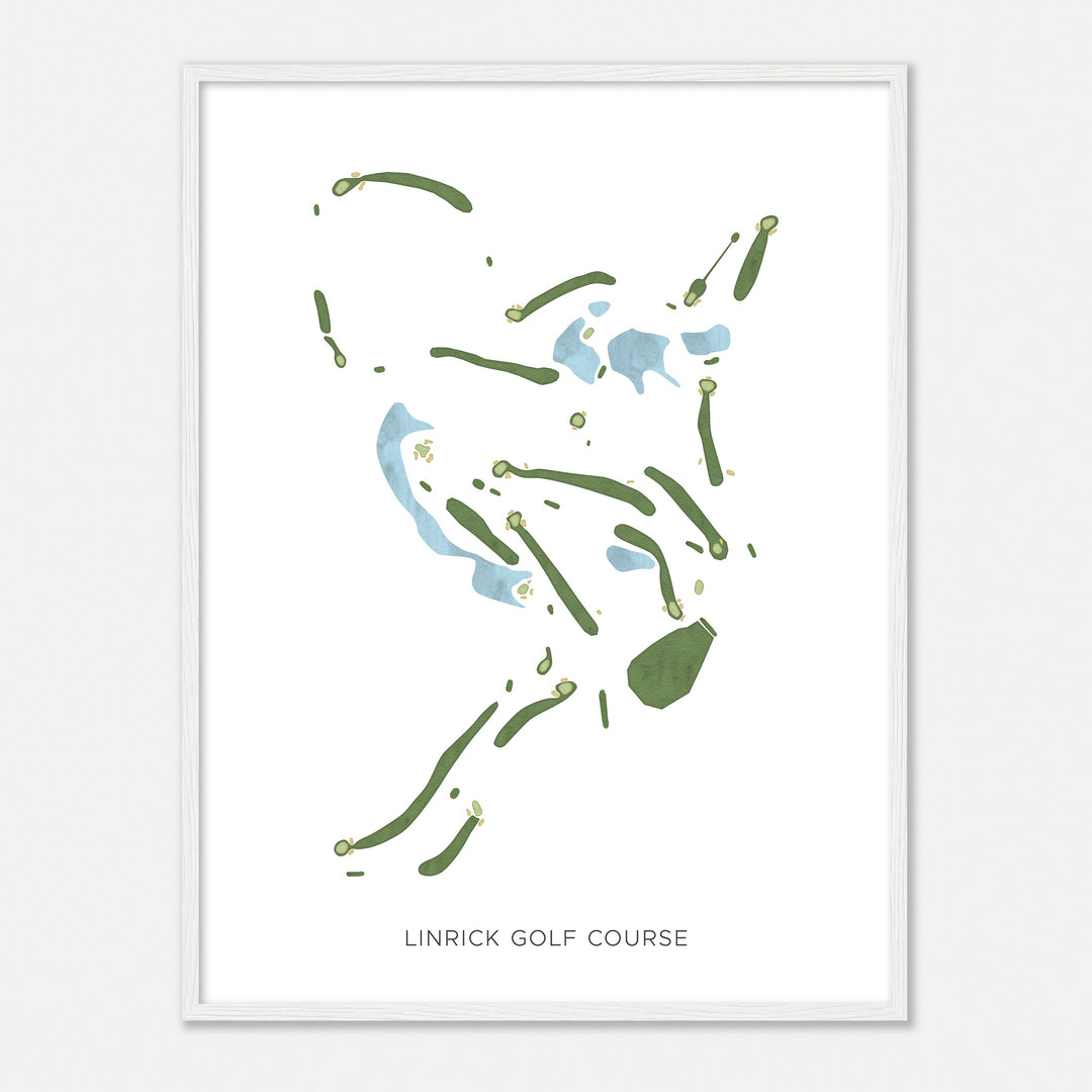 Print of Linrick Golf Course Modern Map