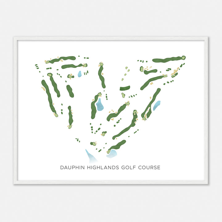 Print of Dauphin Highlands Golf Course Modern Map