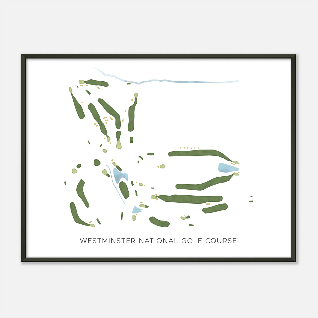 Print of Westminster National Golf Course Modern Map