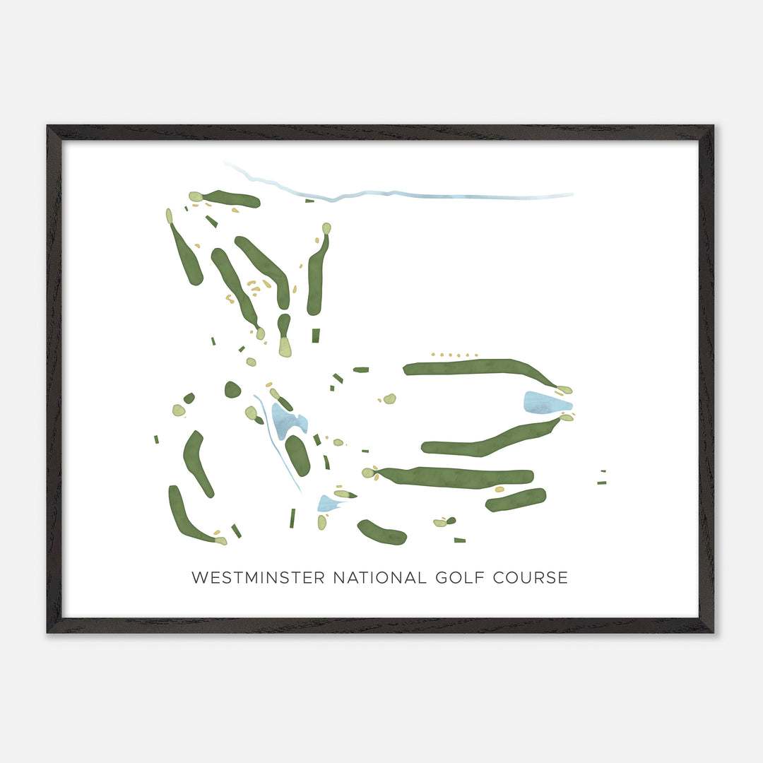 Print of Westminster National Golf Course Modern Map