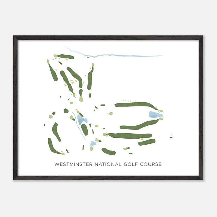 Print of Westminster National Golf Course Modern Map