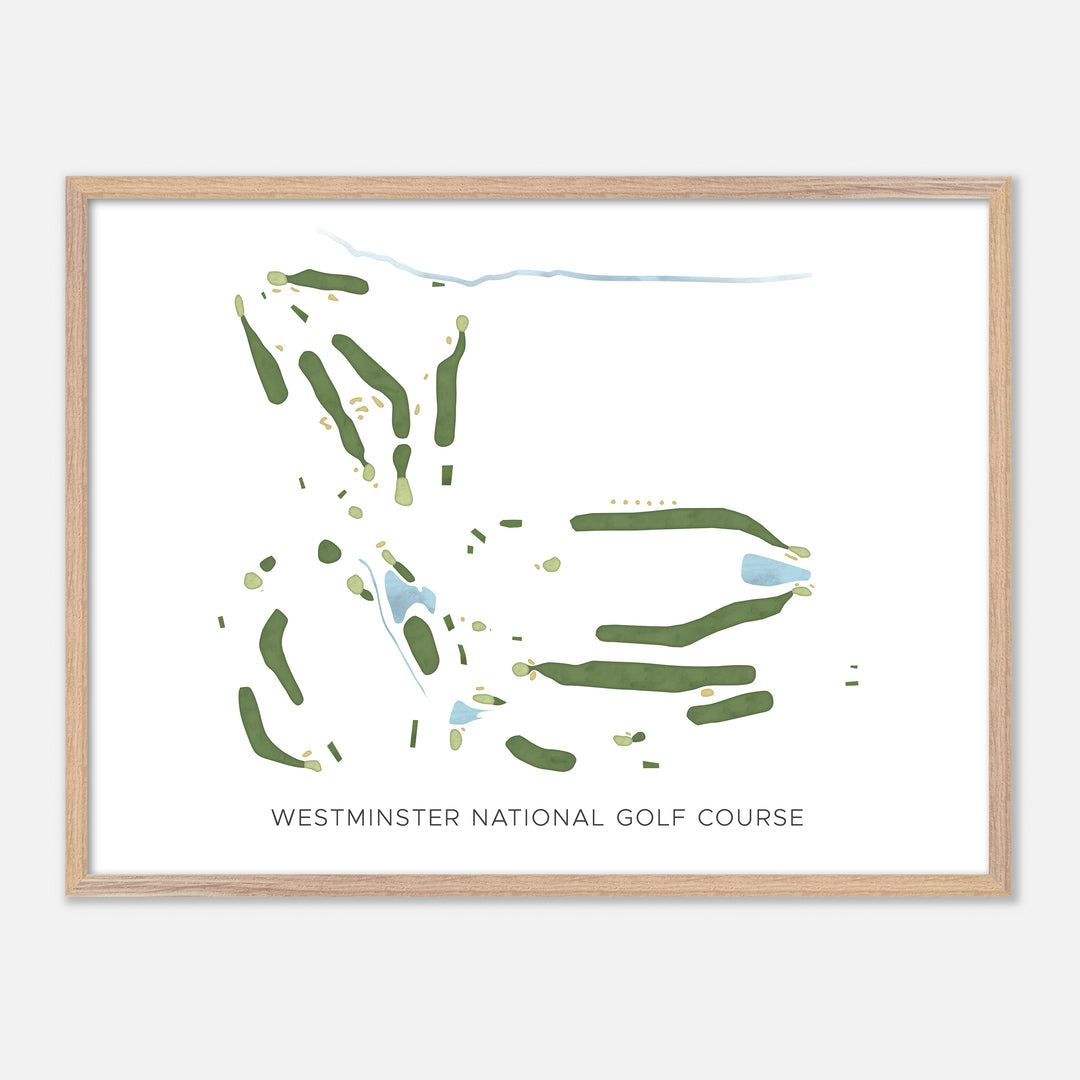 Print of Westminster National Golf Course Modern Map