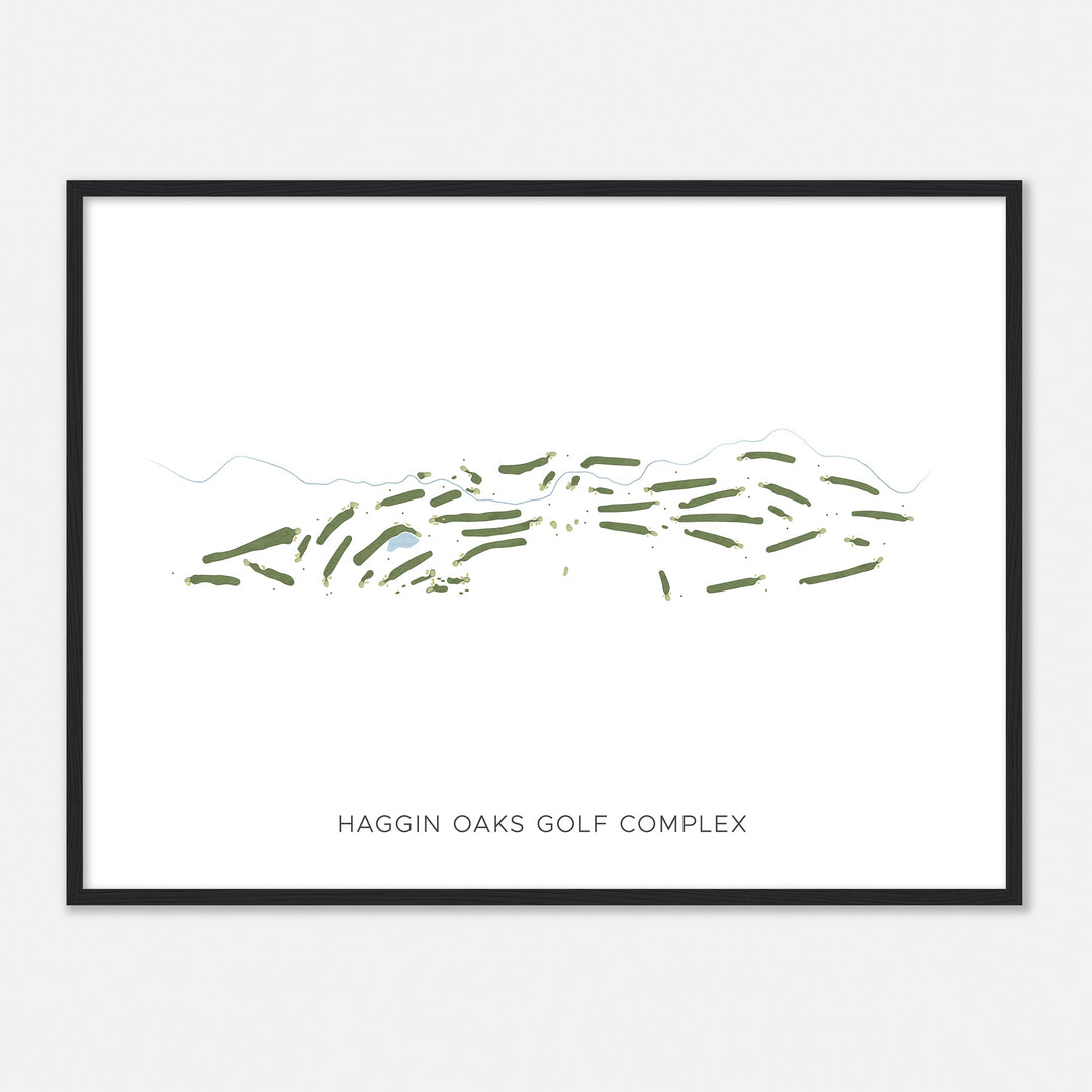 Print of Haggin Oaks Golf Complex Modern Map