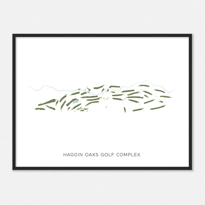 Print of Haggin Oaks Golf Complex Modern Map