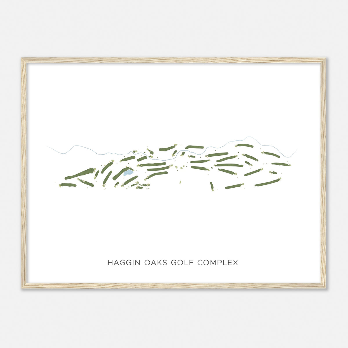 Print of Haggin Oaks Golf Complex Modern Map