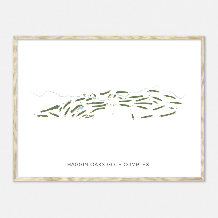 Print of Haggin Oaks Golf Complex Modern Map